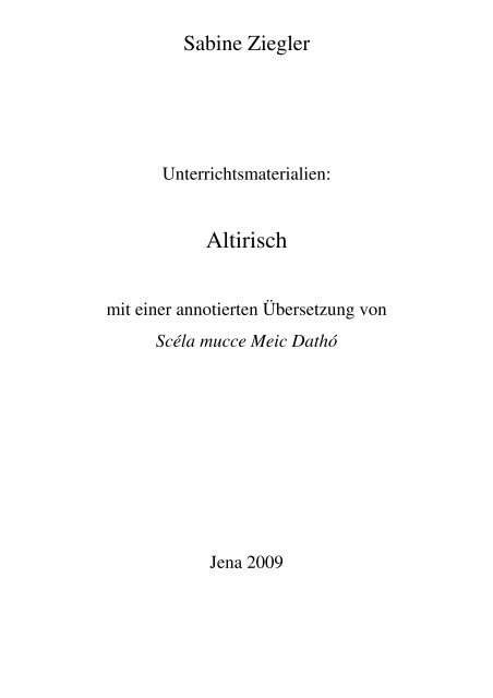 Altirische Grammatik 2009