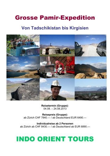 Von Tadschikistan bis Kirgisien - Indo Orient Tours