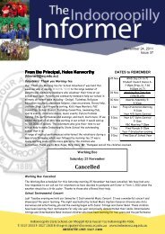 Newsletter Nov 24, 2011 Issue 37 - Indooroopilly State School