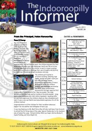 Newsletter Sep 8, 2011 Issue 28 - Indooroopilly State School