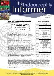 October 11, 2012 Newsletter Issue 32 - Indooroopilly State School