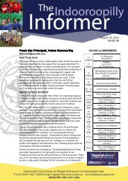 Newsletter August 16, 2012 Issue 26 - Indooroopilly State School