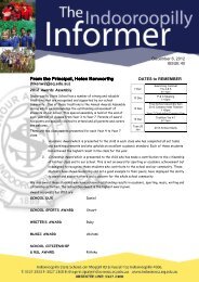 Newsletter December 6, 2012 , Issue 40 - Indooroopilly State School ...