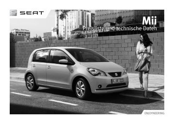 SEAT Mii Preisliste und technische Daten - Autohaus Berglar