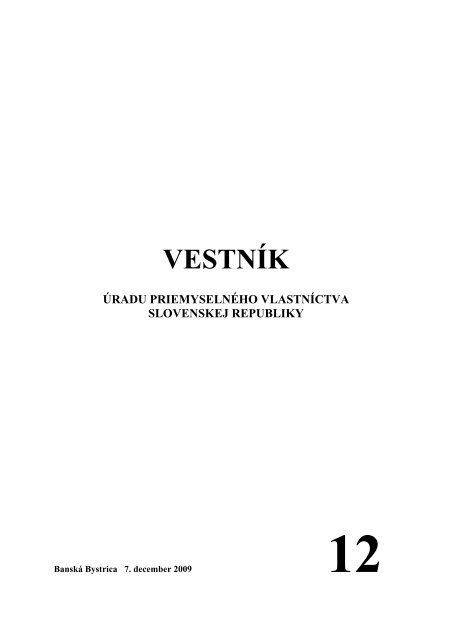 PDF (3,2 MB) - Ãšrad priemyselnÃ©ho vlastnÃctva SR