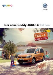 Der neue Caddy JAKO-O Edition