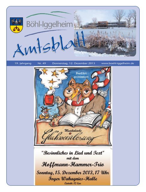 Amtsblatt vom 12.12.2013 (KW 50) - Gemeinde Böhl-Iggelheim