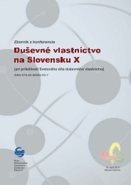 ZbornÃ­k z konferencie DuÅ¡evnÃ© vlastnÃ­ctvo na Slovensku X, rok vyd ...
