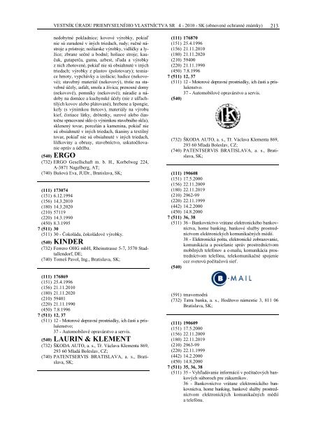 PDF (2,0 MB) - Ãrad priemyselnÃ©ho vlastnÃ­ctva SR