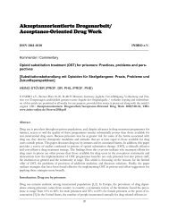 Drug use and opioid substitution treatment for prisoners - INDRO e.V.