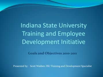 Indiana State University Training and Employee Development Initiative