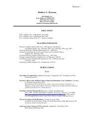 CV in PDF - Matthew C. Brennan - Indiana State University