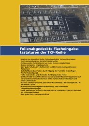 Folienabgedeckte Flacheingabe- tastaturen der TKF-Reihe - InduKey