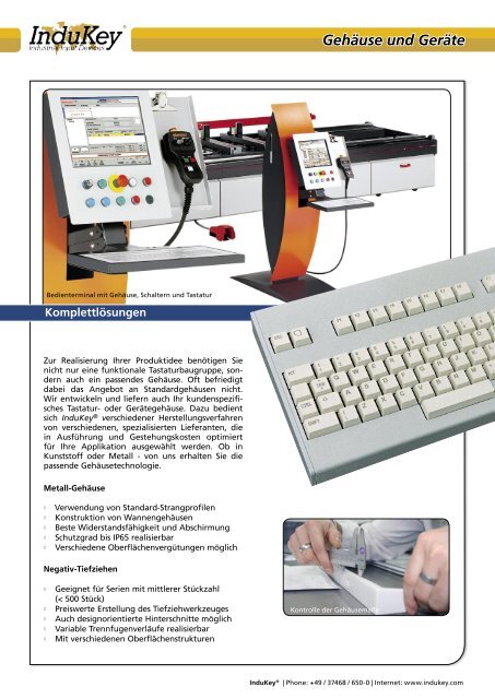 Kundenspezifische Tastaturen und DateneingabegerÃ¤te - InduKey
