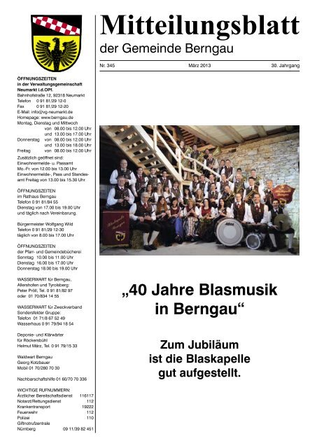 März - Gemeinde Berngau