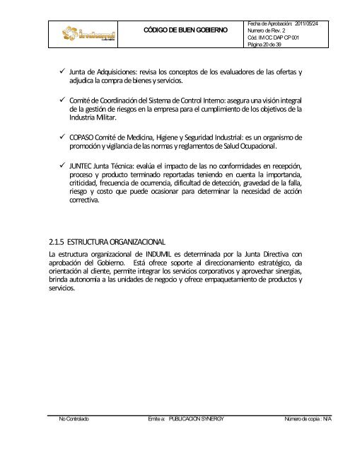 CODIGO DE BUEN GOBIERNO 2011.pdf - Indumil
