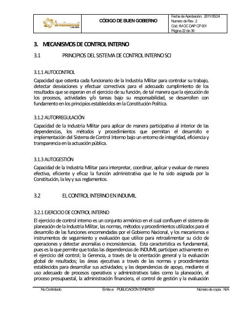 CODIGO DE BUEN GOBIERNO 2011.pdf - Indumil