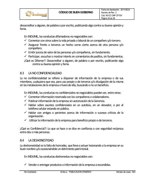 CODIGO DE BUEN GOBIERNO 2011.pdf - Indumil