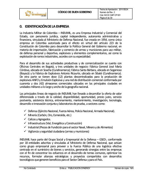 CODIGO DE BUEN GOBIERNO 2011.pdf - Indumil