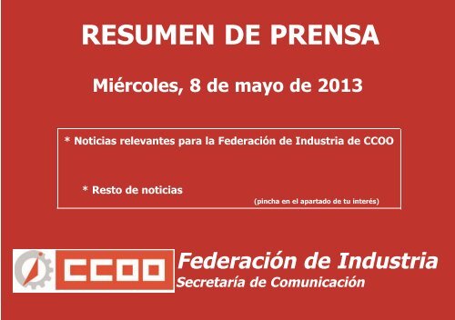 publicaciÃ³n - FederaciÃ³n de Industria - CCOO