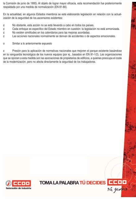 una visiÃ³n sindical del sector de los ascensores - FederaciÃ³n de ...