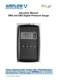 Istruction Manual DM3 and DB3 Digital Pressure Gauge Airflow ...