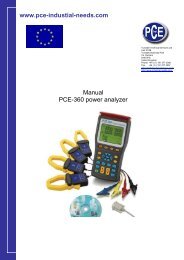 Manual PCE-360 power analyzer - PCE Instruments UK Ltd