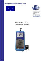 www.pce-industrial-needs.com Manual PCE-DM 22 True RMS ...