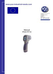 www.pce-industrial-needs.com Manual PCE-FIT10