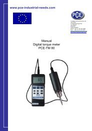 www.pce-industrial-needs.com Manual Digital torque meter PCE-TM ...