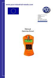 Manual Gamma-Scout - PCE Instruments UK Ltd