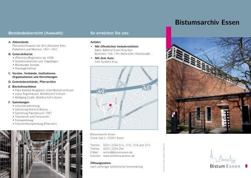 Bistumsarchiv Essen - Archive in NRW