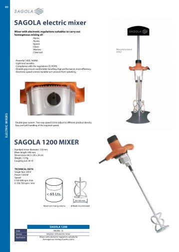 SAGOLA electric mixer SAGOLA 1200 MIXER