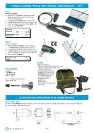 hydraulic systems for rail web electrical connections arâ¦., type ...