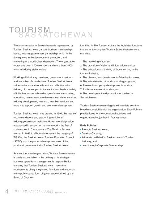 Tourism Saskatchewan - IndustryMatters.com