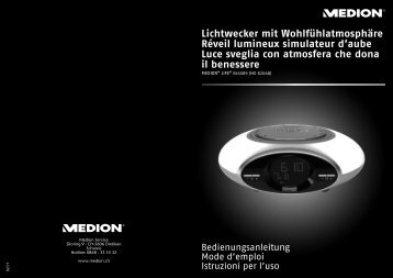 Lichtwecker mit Wohlfühlatmosphäre Réveil lumineux ... - Medion