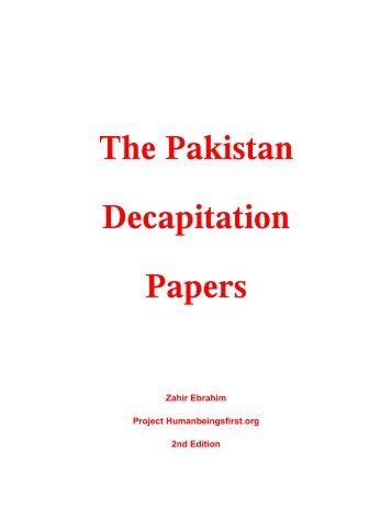 The Pakistan Decapitation Papers 2nd Edition - Project ...