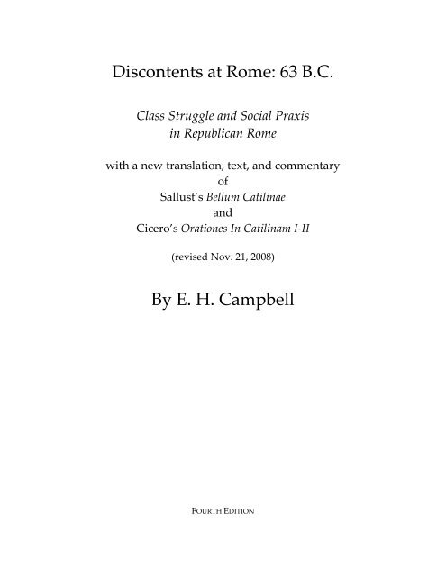 Discontents at Rome - San Francisco Bay Area Independent Media ...