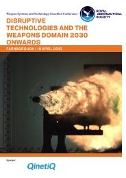 disruptive technologies and the weapons domain 2030 onwards