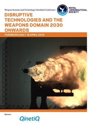 disruptive technologies and the weapons domain 2030 onwards