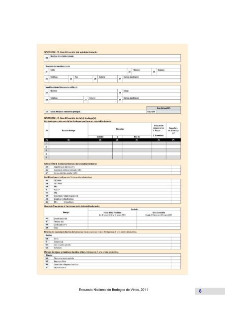 MetodologÃ­a Encuesta Nacional Bodegas de Vino 2011 - Instituto ...