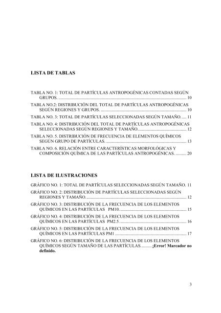 Estudio comparativo de las concentraciones de partÃ­culas ...