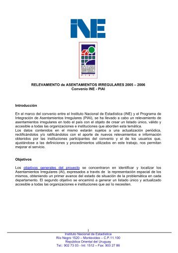 RELEVAMIENTO de ASENTAMIENTOS IRREGULARES 2005 ...