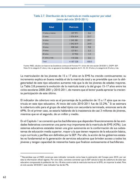 La EducaciÃ³n Media Superior en MÃ©xico - Instituto Nacional para la ...