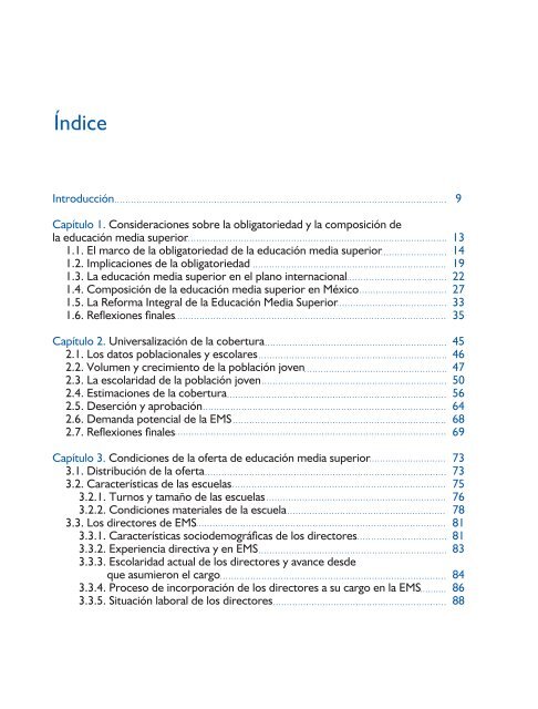 La EducaciÃ³n Media Superior en MÃ©xico - Instituto Nacional para la ...