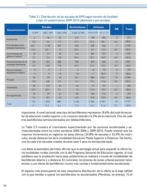 La EducaciÃ³n Media Superior en MÃ©xico - Instituto Nacional para la ...