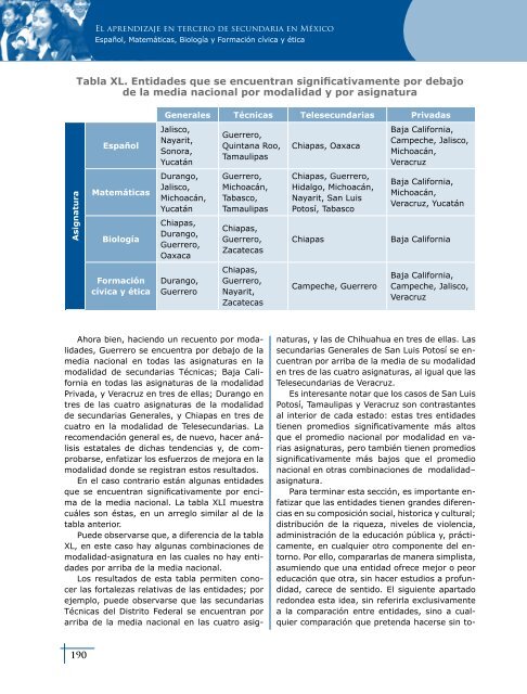 SÃ­ntesis y conclusiones - Instituto Nacional para la EvaluaciÃ³n de la ...