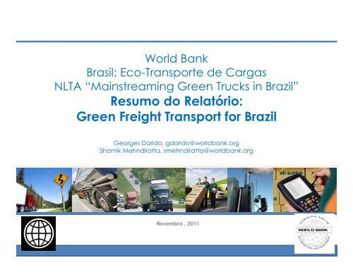 Resumo do Relatório: Green Freight Transport for Brazil - INEE