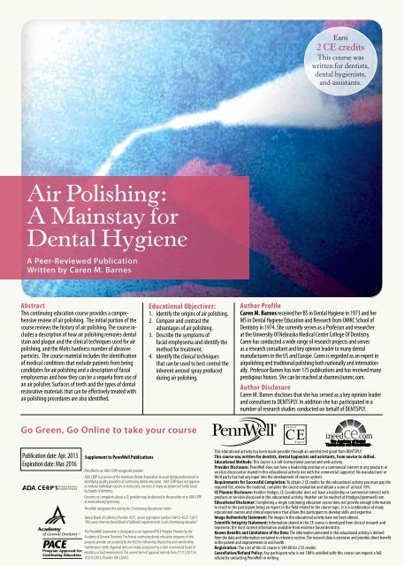 Air Polishing: A Mainstay for Dental Hygiene - IneedCE.com