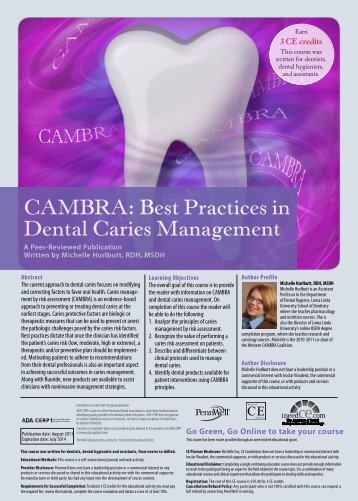 CAMBRA: Best Practices in Dental Caries ... - IneedCE.com